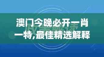澳门今晚必开一肖一特,最佳精选解释_试点版DFN686.8