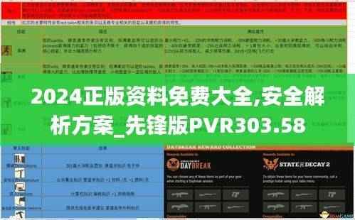 2024正版资料免费大全,安全解析方案_先锋版PVR303.58