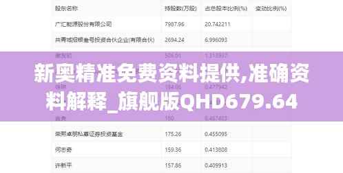新奥精准免费资料提供,准确资料解释_旗舰版QHD679.64