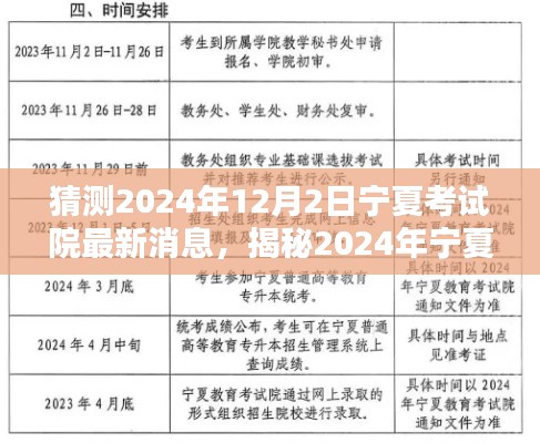 揭秘与预测,宁夏考试院最新动态与未来展望(2024年12月)