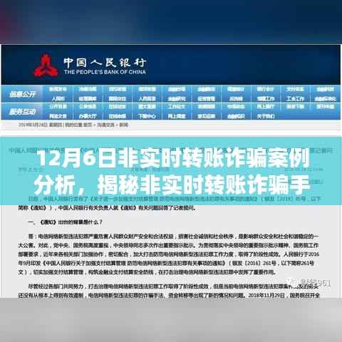 揭秘非实时转账诈骗手法,以案例分析揭示诈骗手法背后的真相(12月6日案例分析)