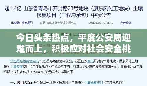 今日头条热点，平度公安局迎难而上，积极应对社会安全挑战